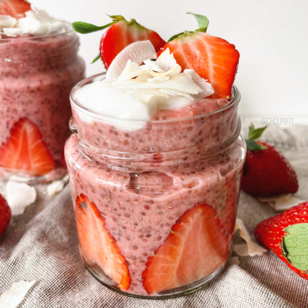 Yaourt aux fraises mixées - recette aux fraises fraîches